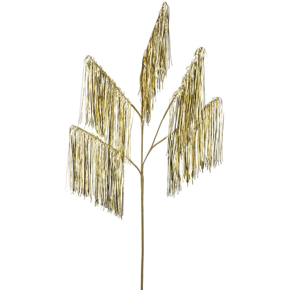 Tinsel Hanging Spray: Gold