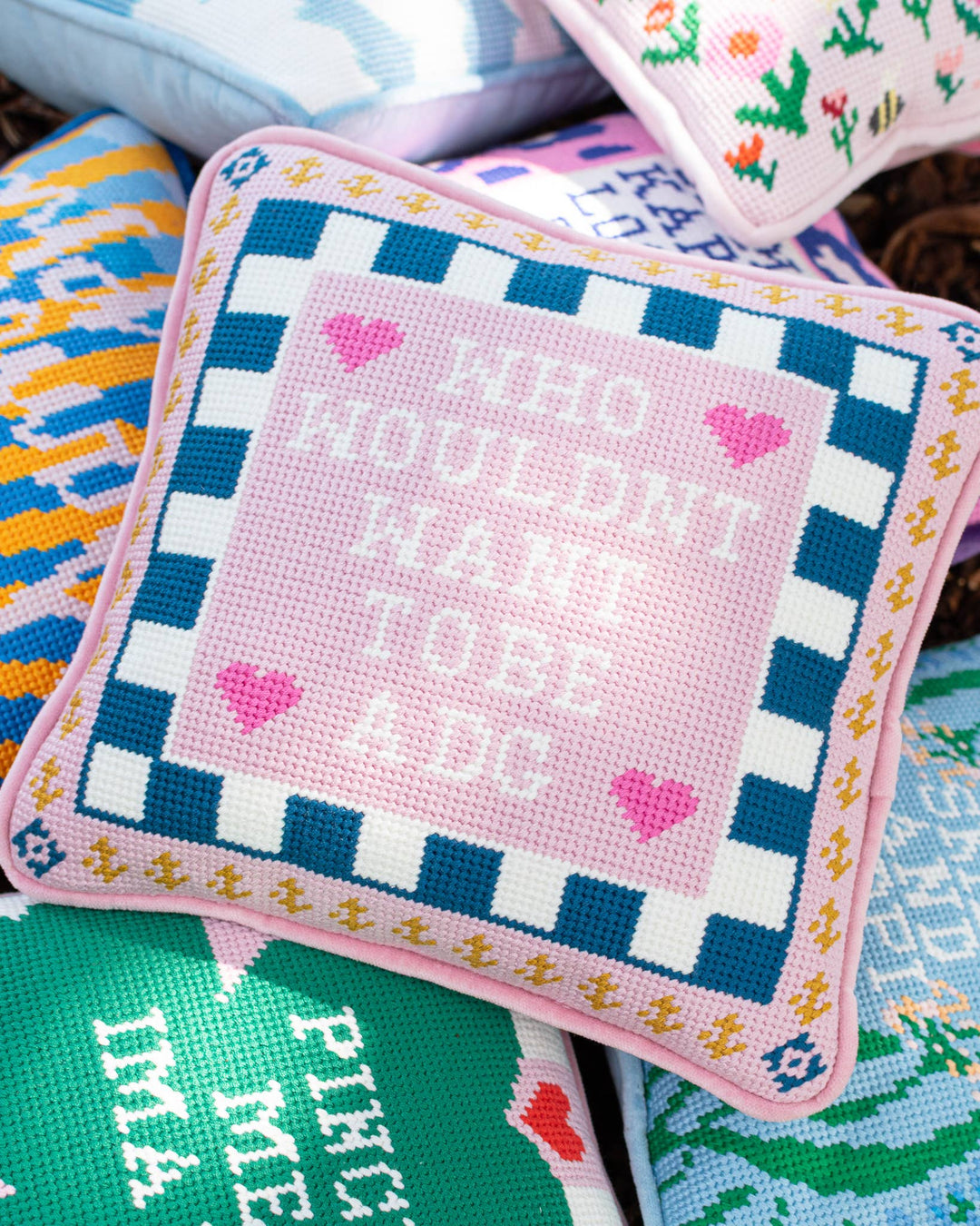 Sorority Needlepoint Pillow: Alpha Chi Omega