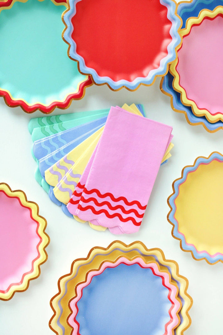 Rainbow Ric Rac Plates
