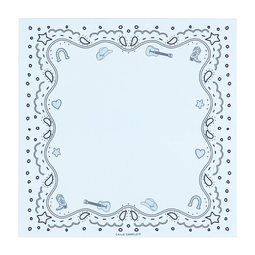 Blue Western Notepad