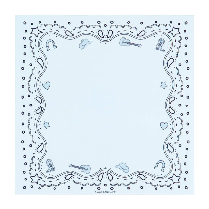 Blue Western Notepad