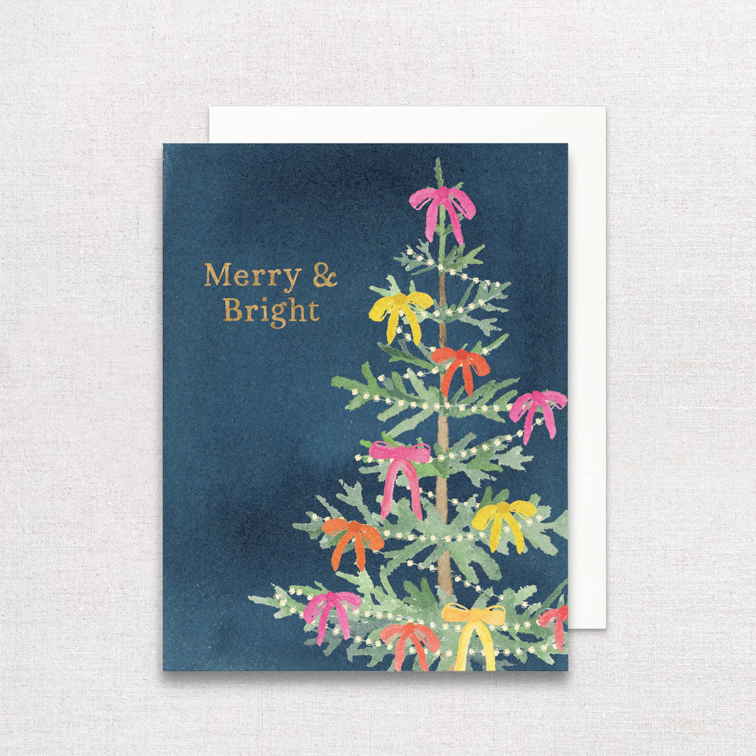 Whimsical Merry & Bright Holiday Card
