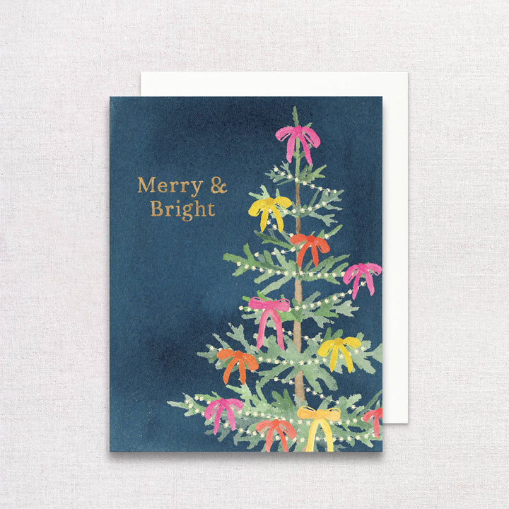 Whimsical Merry & Bright Holiday Card
