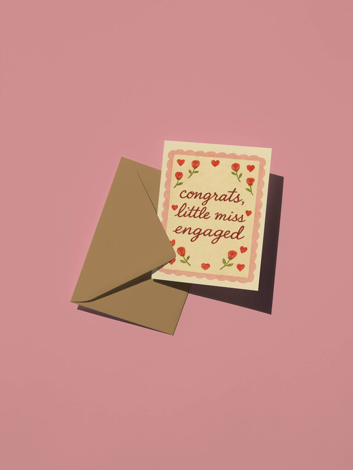 Little Miss Engaged Card