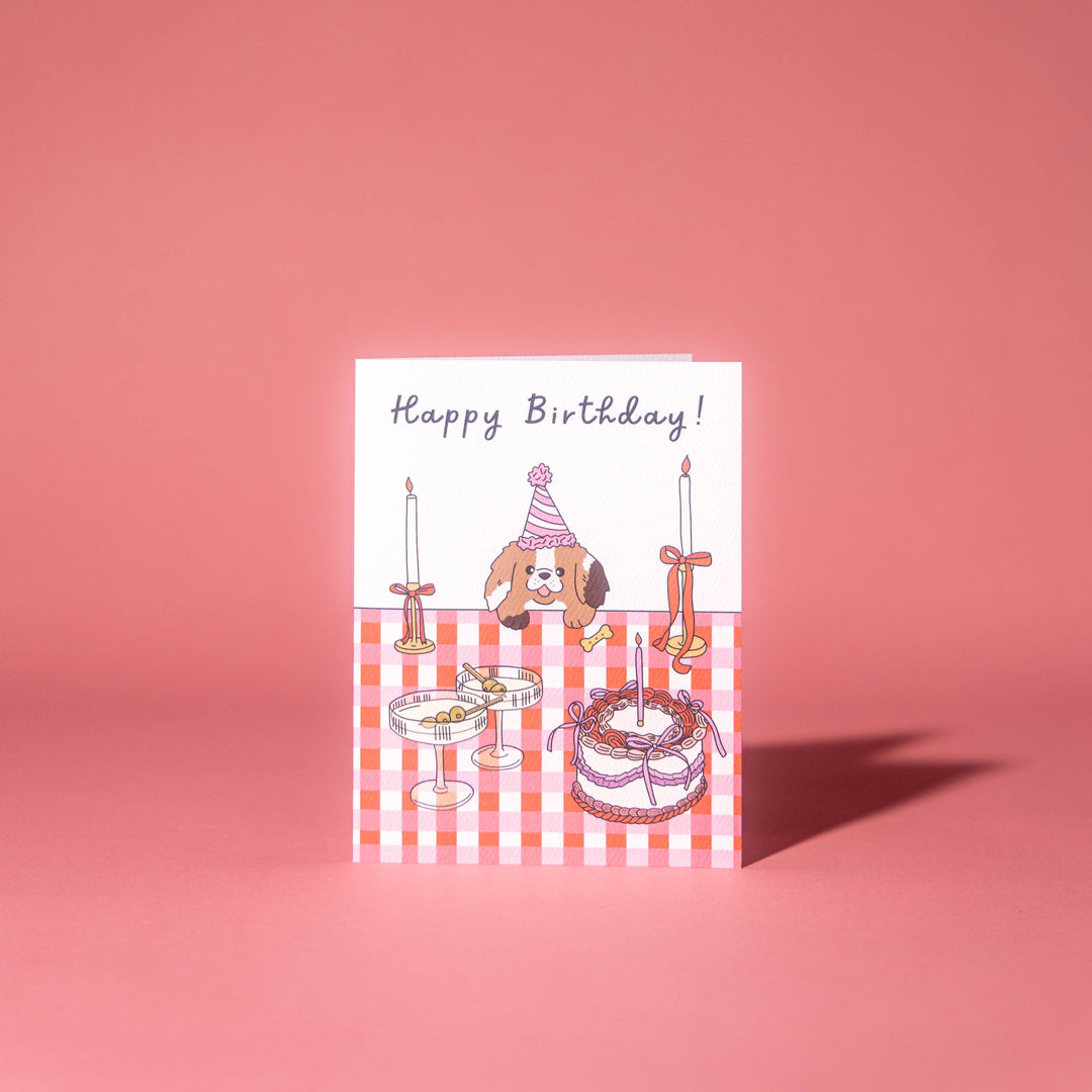 Pup & Cocktails Birthday Card