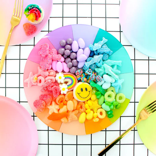 Charcuterie Dessert Serving Tray Hostess Summer Fun Colorful Rainbow