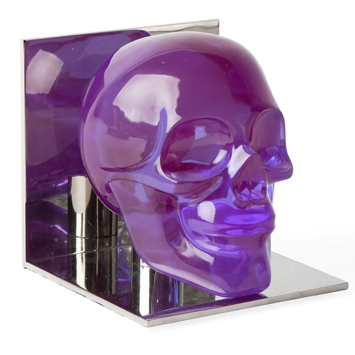 Acrylic Skull Bookend Set