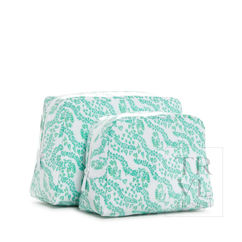 Green Hearts Luxe Gloss Wash Bag