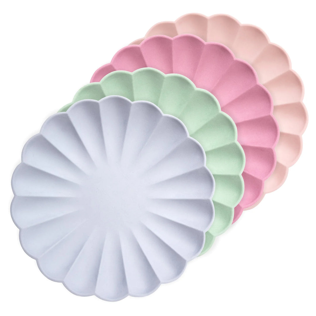 Large Multicolour Compostable Plates