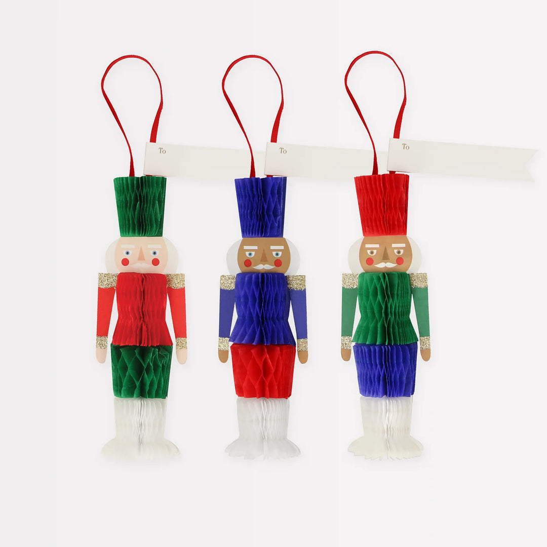 Honeycomb Nutcracker Hanging Decoration Tags