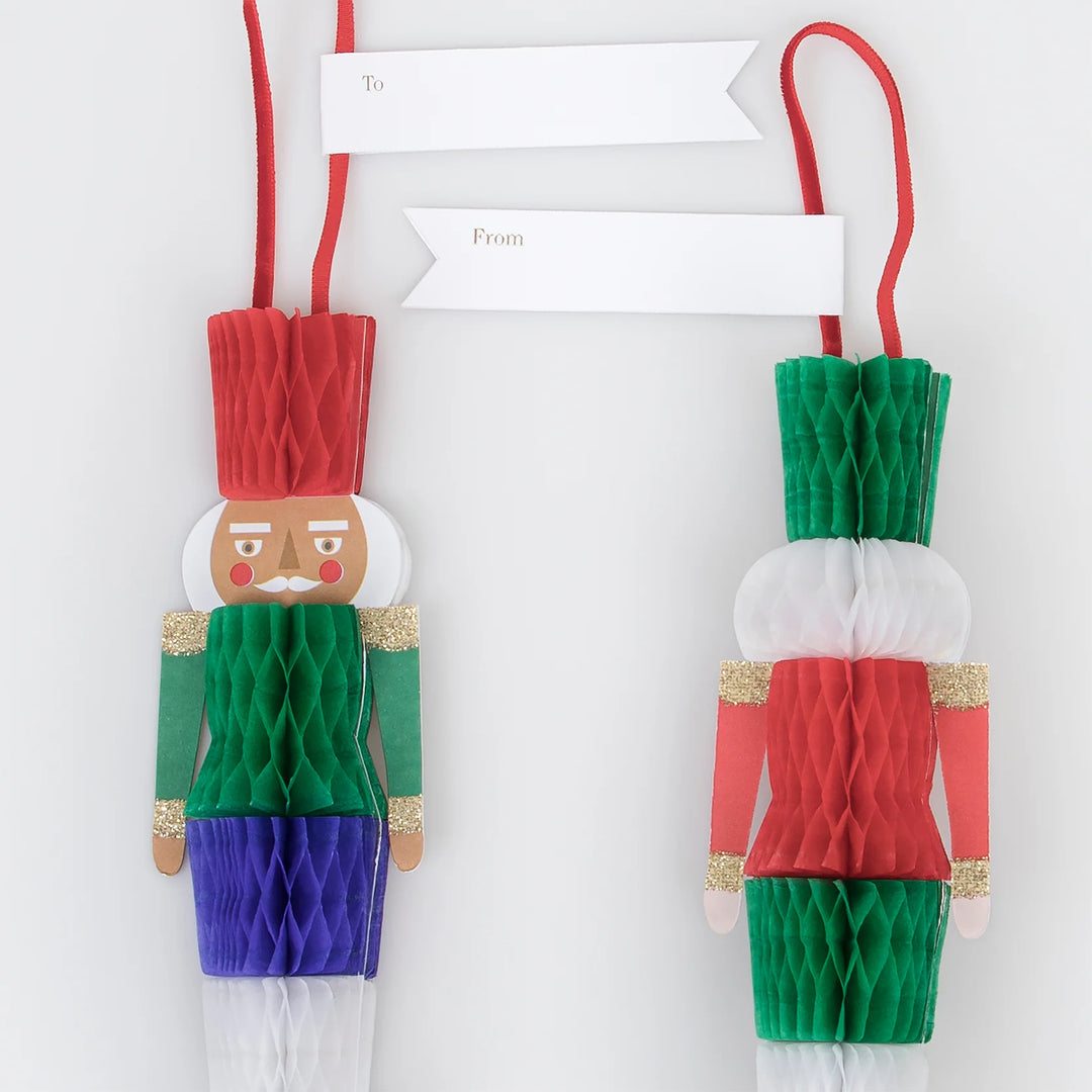 Honeycomb Nutcracker Hanging Decoration Tags