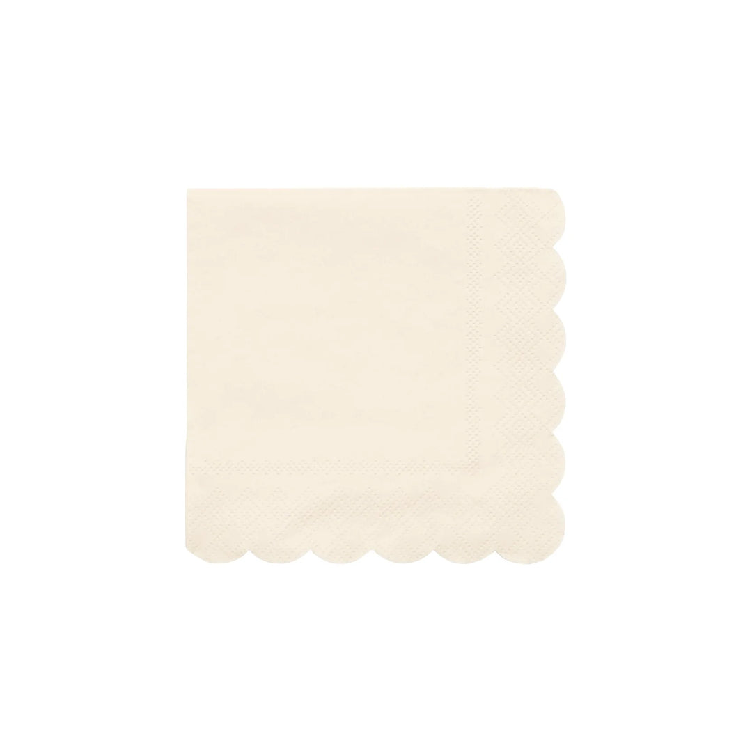 Small Cream Paper Napkins