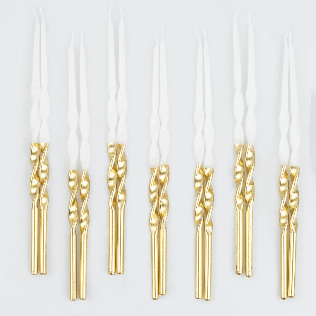 Gold Dipped Twisted Candles