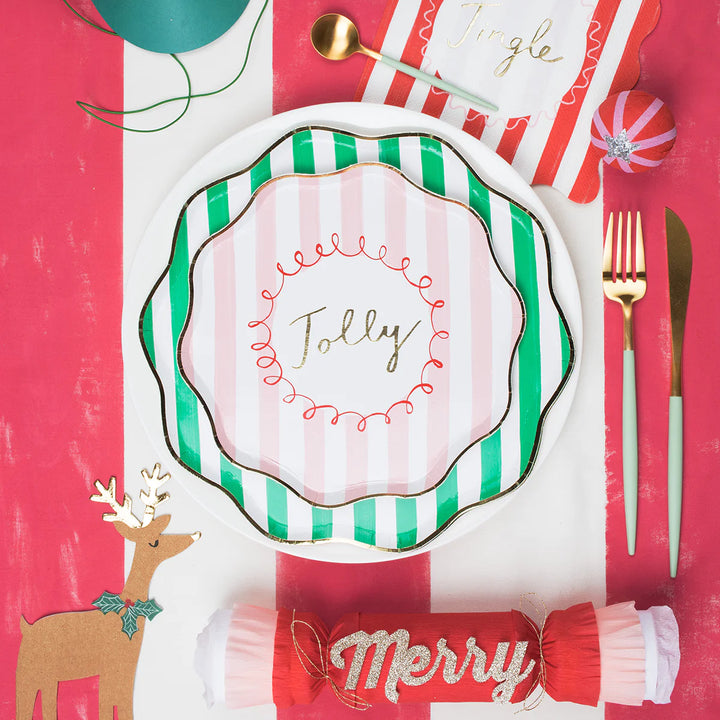 Reindeer With Holly Napkins