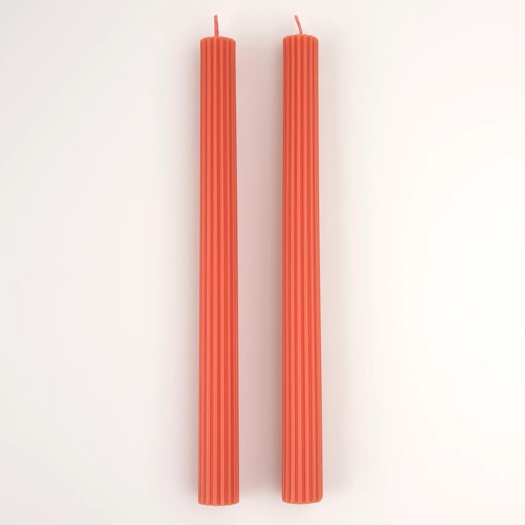 Tomato Red Table Candles