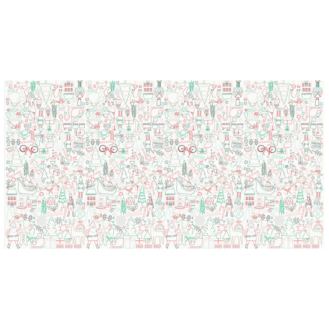 Christmas Colour In Activity Tablecloth