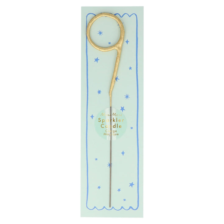 Gold Sparkler Numbers 0 to 9 Candles