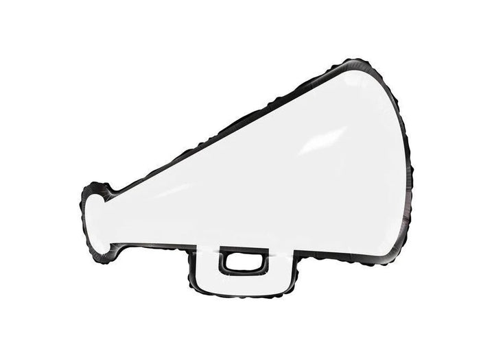 White Cheer Megaphone Balloon