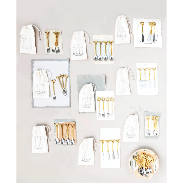 Deer Stainless Steel and Brass Forks