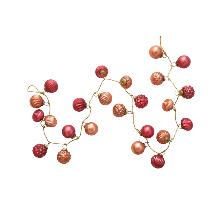 Mercury Glass Ball Ornament Garland