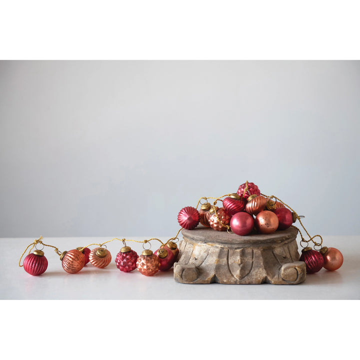 Mercury Glass Ball Ornament Garland