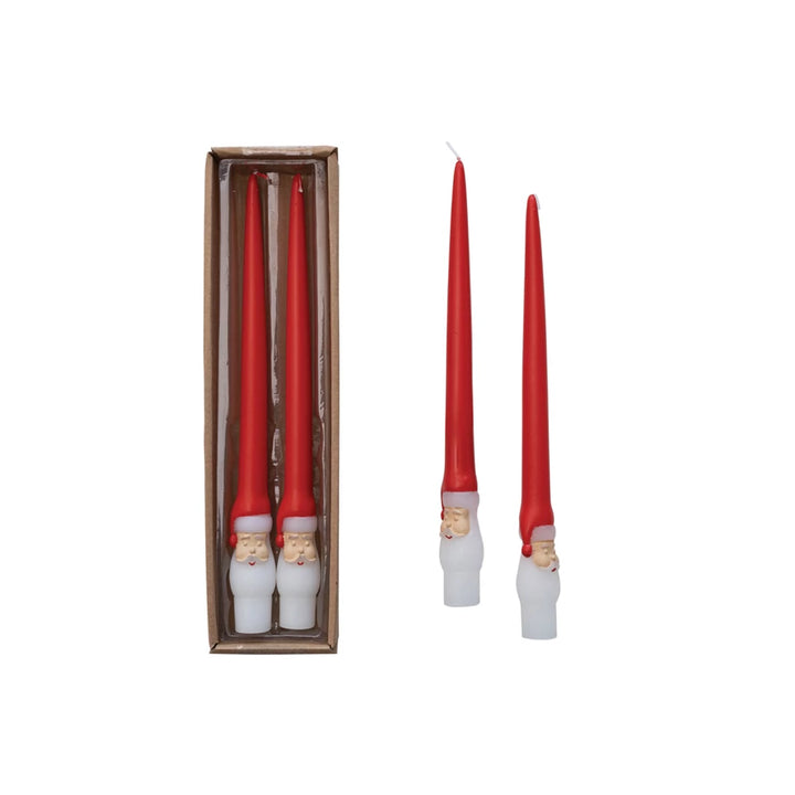 Santa Shaped Taper Candles