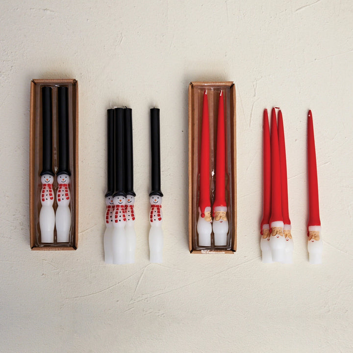 Santa Shaped Taper Candles