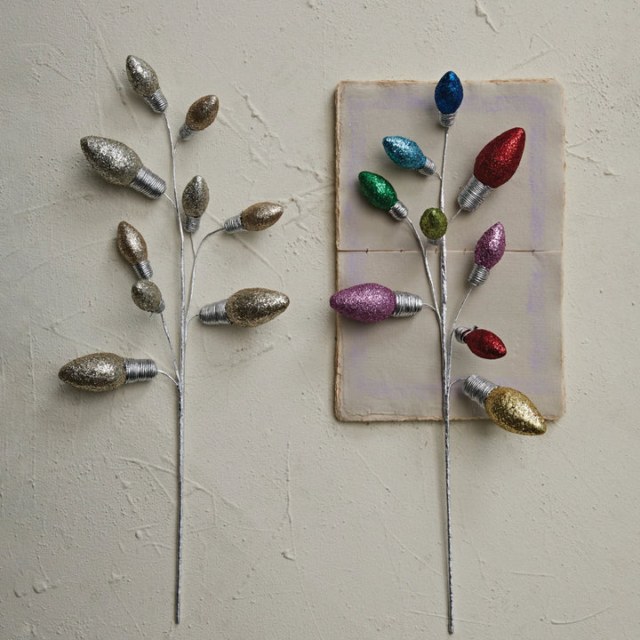 Light Bulb Spray w/ Glitter Plastic & Foam