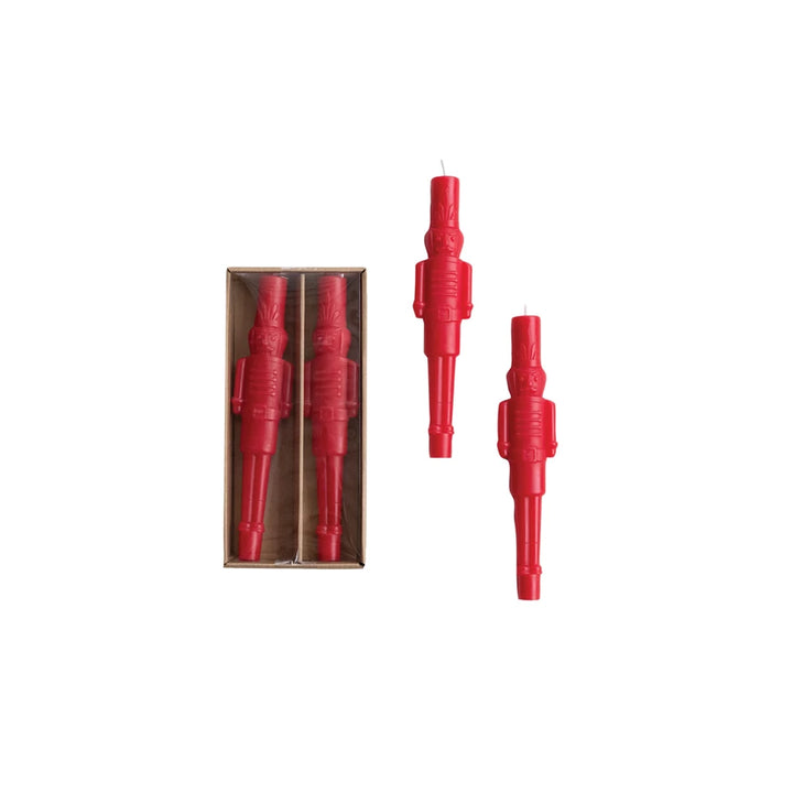 Red Nutcracker Taper Candle