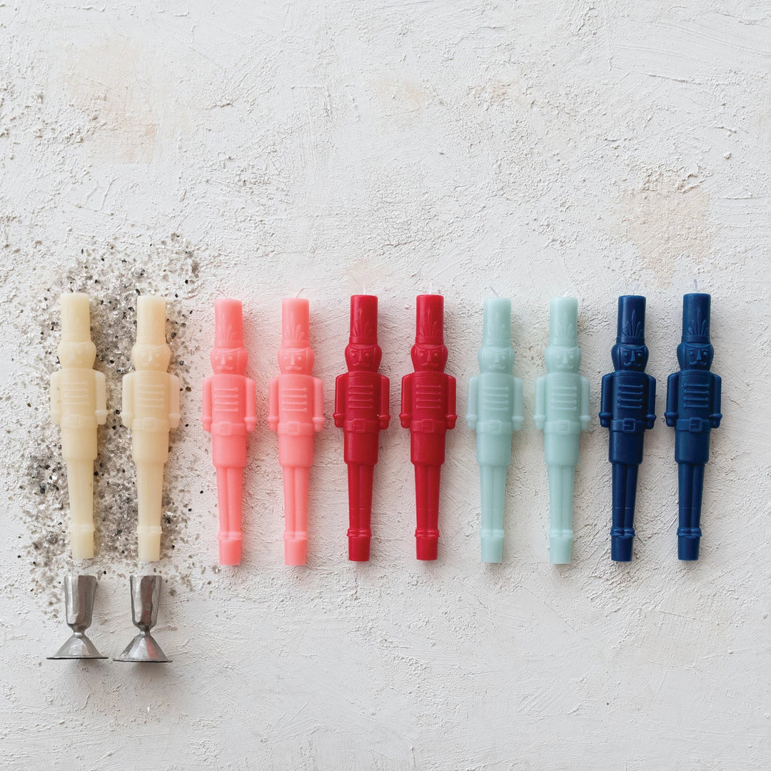 Ivory Nutcracker Taper Candle