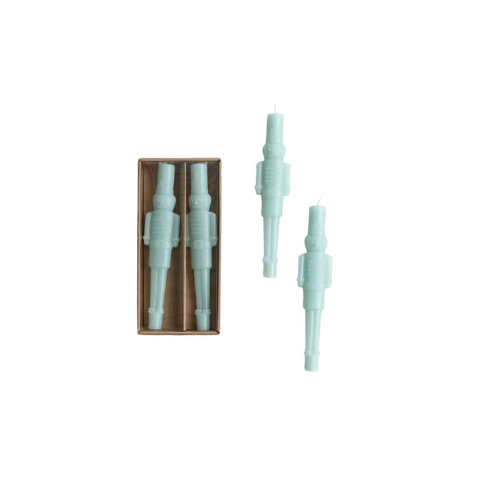 Mint Nutcracker Taper Candle