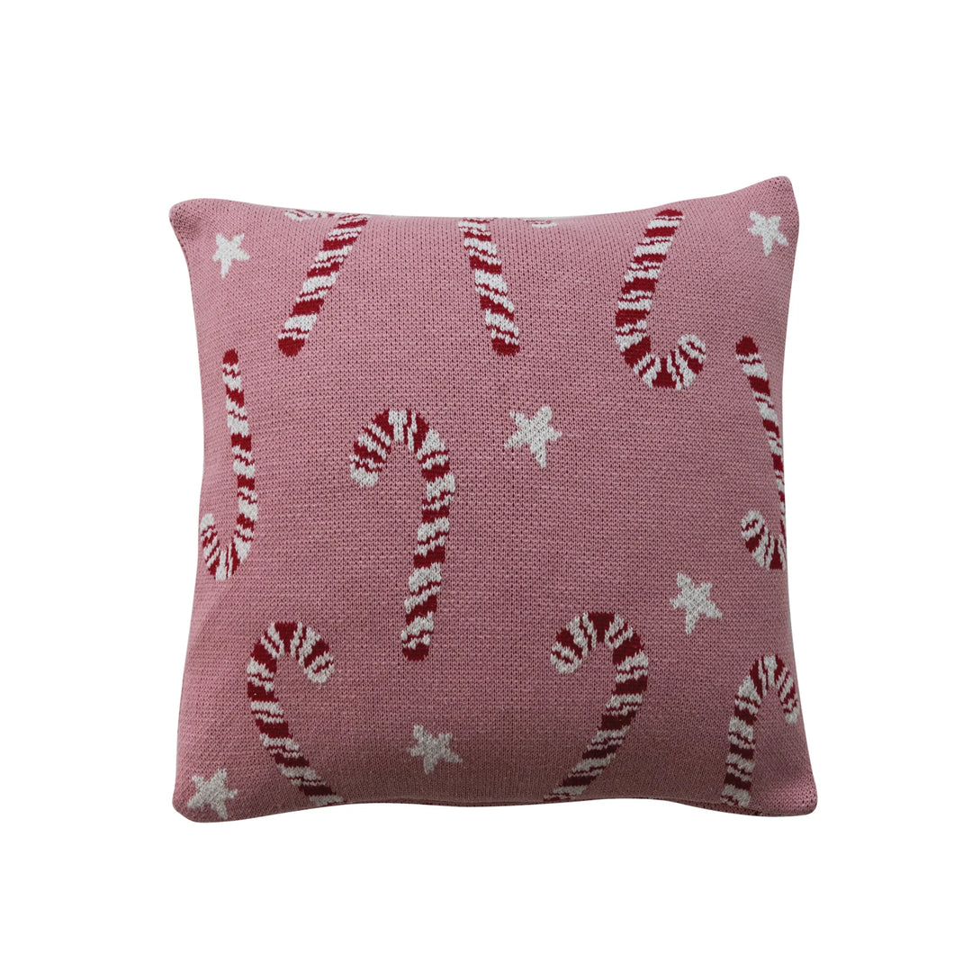 Pink Candy Cane Pillow