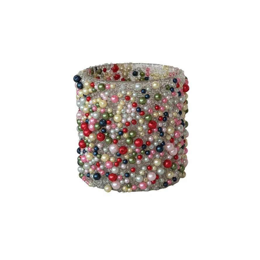 Beaded Glass Tealight