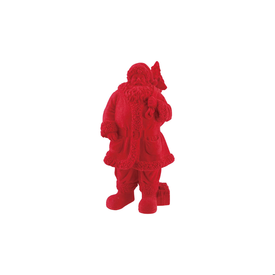 Flocked Resin Santa