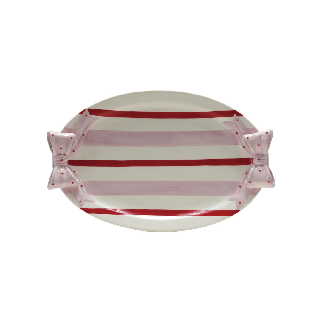 Striped Bow Platter