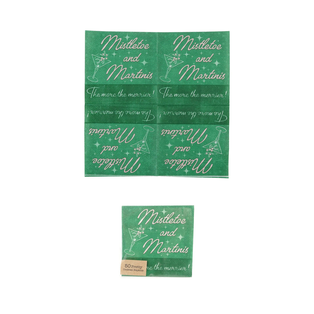Mistletoe and Martini Napkins