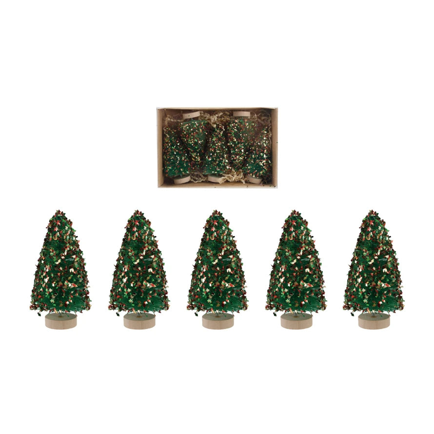 Glitter Bottle Brush Trees
