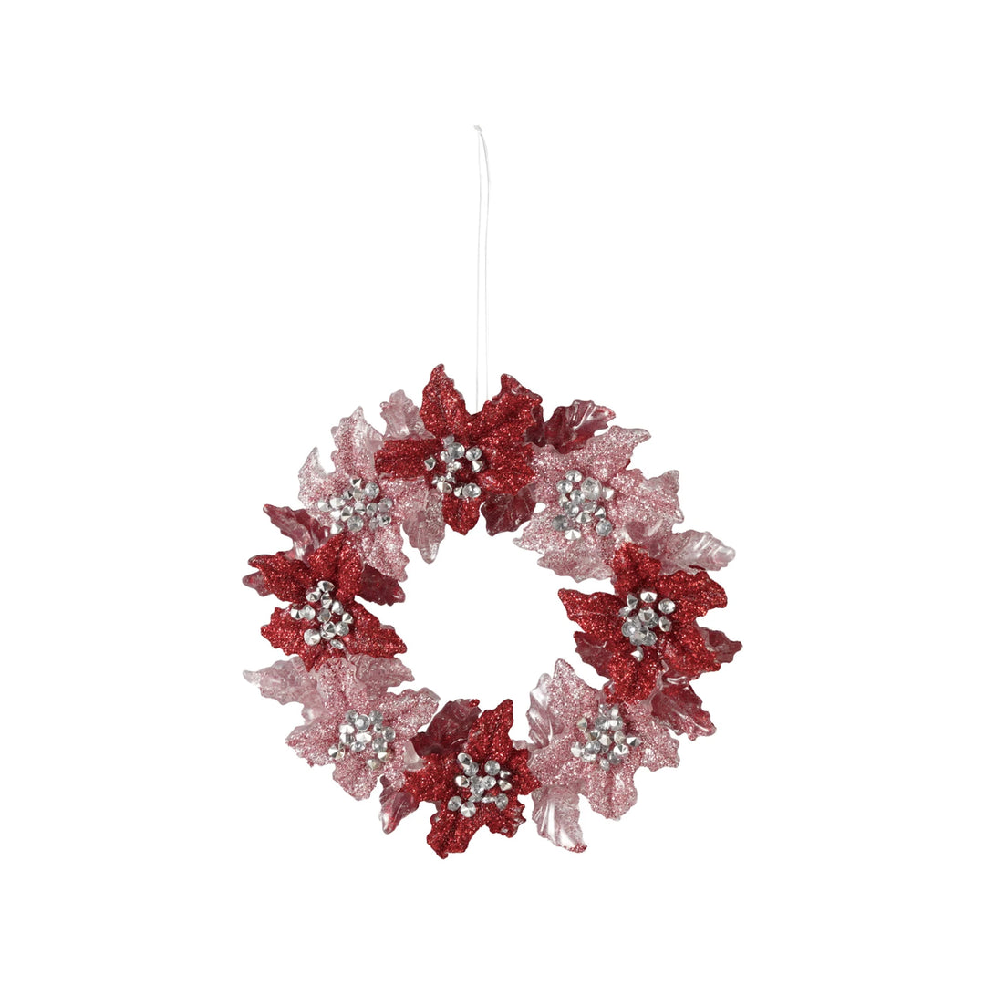 Poinsettia Wreath Ornament