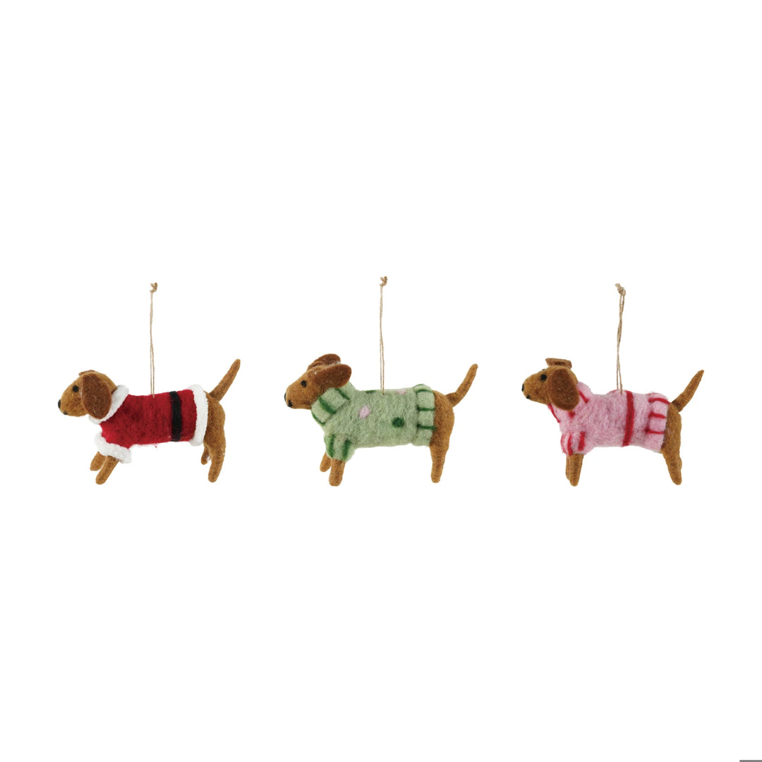 Felt Dachshund Ornament