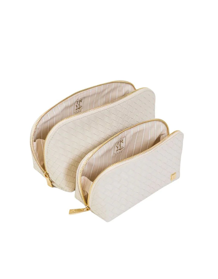 Woven Sand Cosmetic Bag