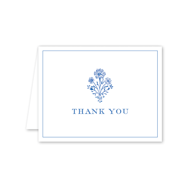 Chinoiserie Blockprint Thank You Boxed Set of 8 Cards