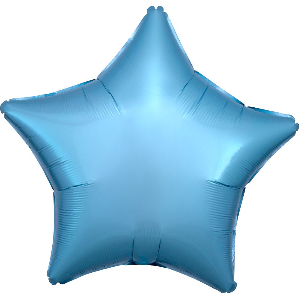 Metallic Light Blue Star Balloon