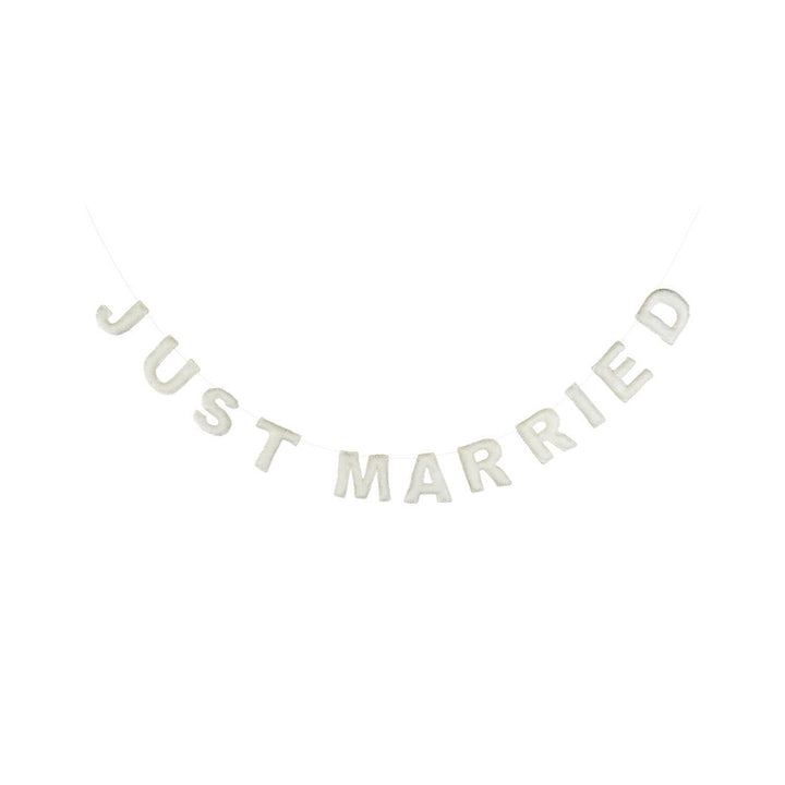 Just Married Felt Garland