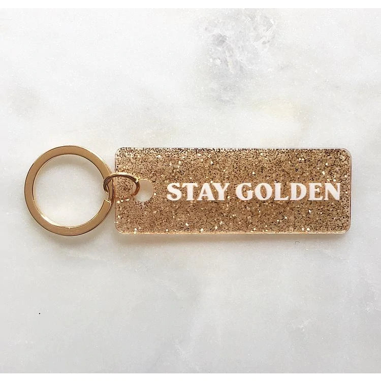 Stay Golden Keychain