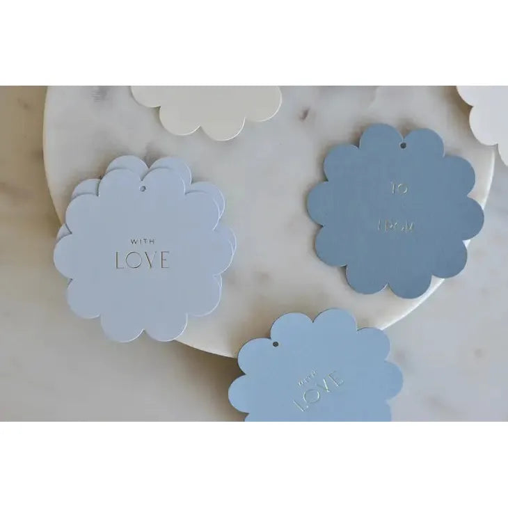 Blue Scalloped Gift Tags