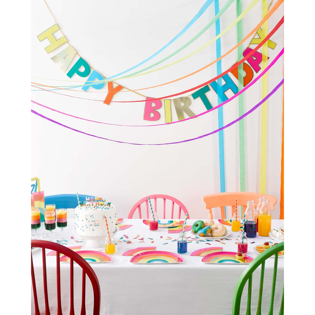 Bright Rainbow Happy Birthday Garland