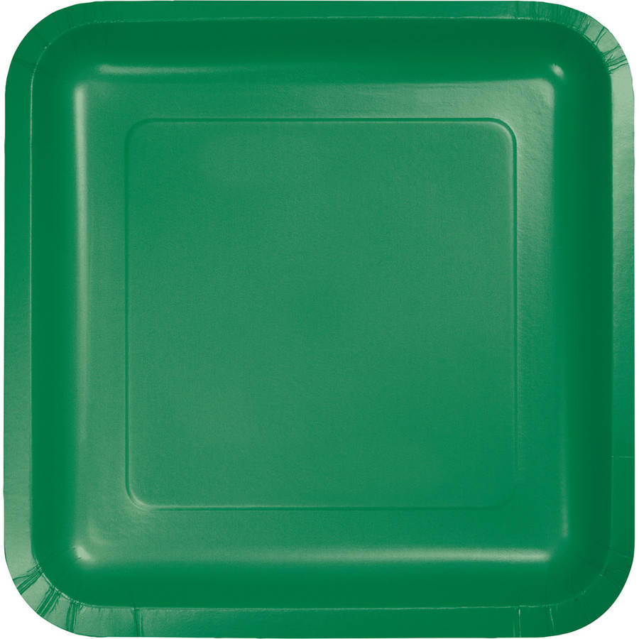 Emerald Green Square Dessert Plate (18 per pack)