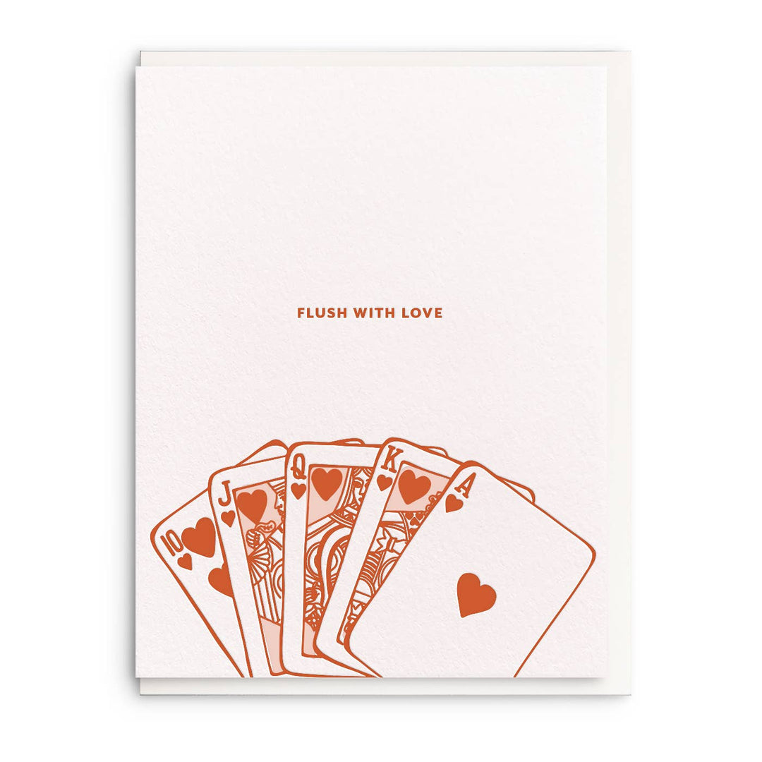Flush With Love Valentine Greeting Card