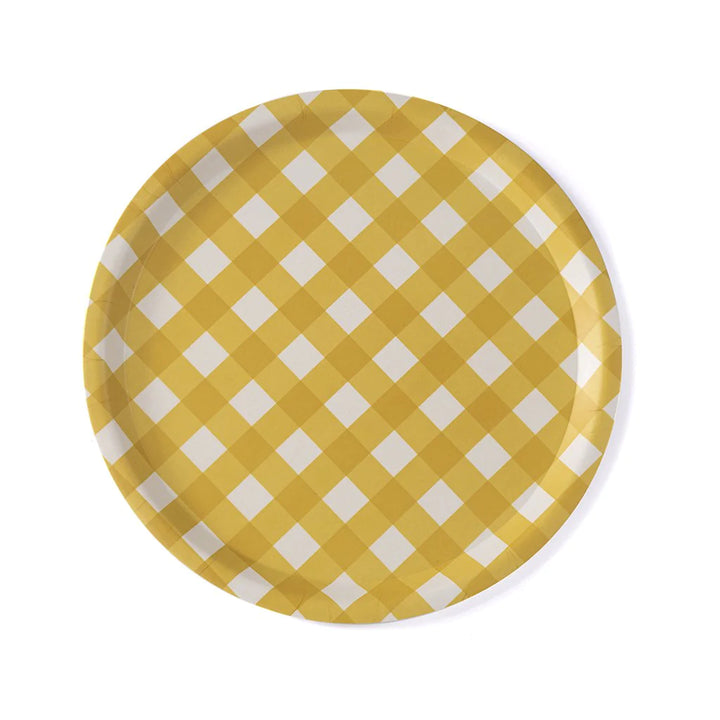 Ainsley Checkered Yellow Serving Tray