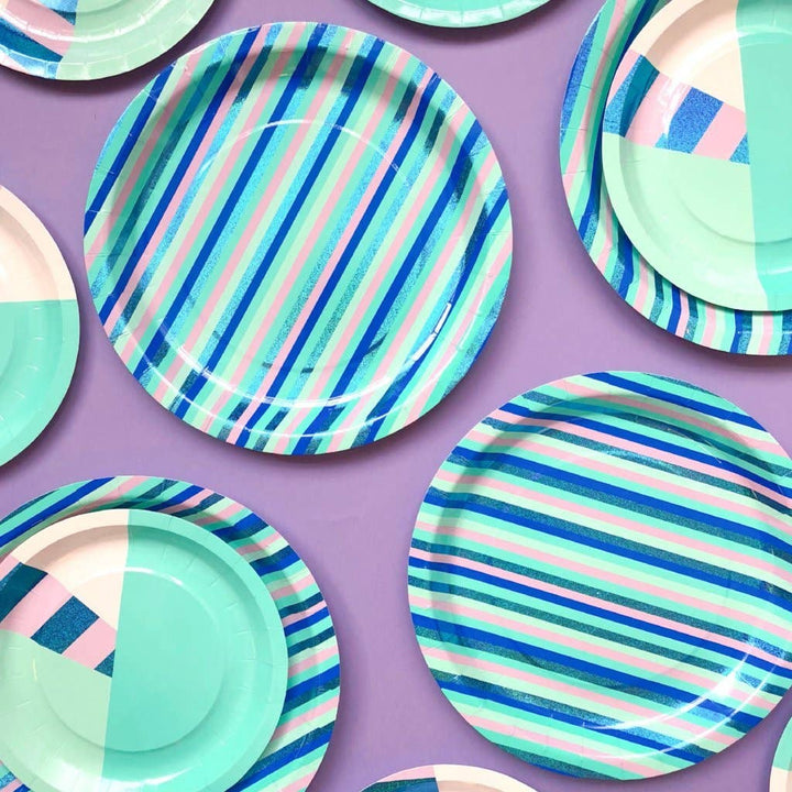 Mystic Stripe Large Plates